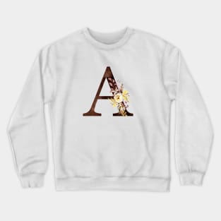 Floral Monogram A Lovely Autumn Foliage Crewneck Sweatshirt